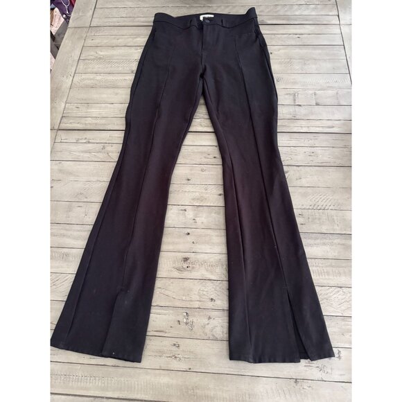 L'AGENCE Beatrix High Rise Split Hem Flare Baby Boot Pant Black Stretch Size 28 - Picture 4 of 6